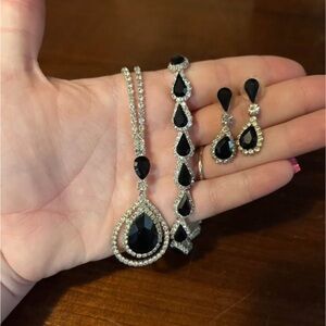 Black diamond jewelry set
